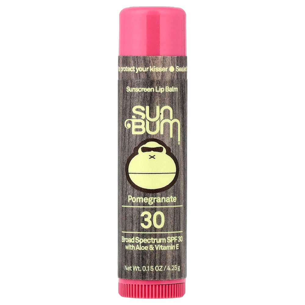 Sun Bum, солнцезащитный бальзам для губ, SPF 30, гранат, 4,25 г (0,15 унции)