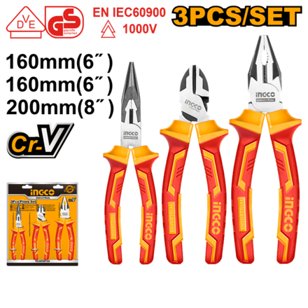 Набор диэлектрических плоскогубцев INGCO HIKPS28318 INDUSTRIAL