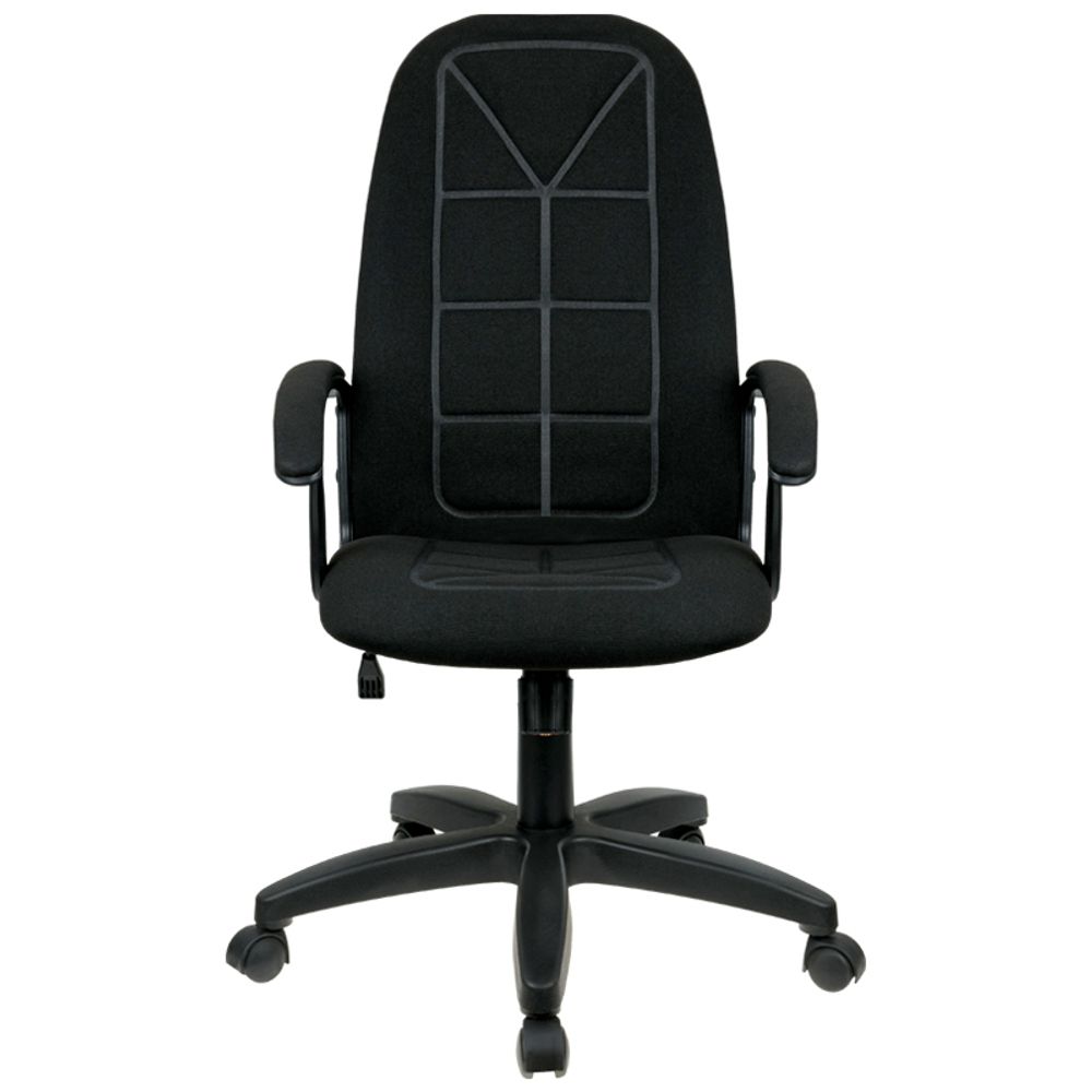 Кресло руководителя Helmi HL-E89 "Blocks", PL, ткань C черная, мягкий подлокотник