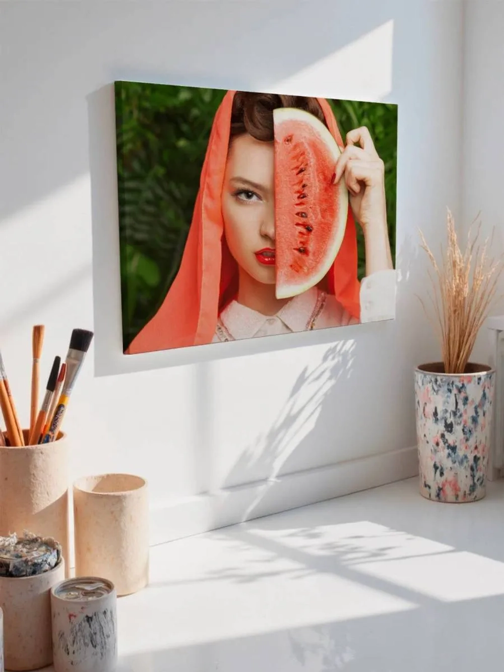 Картина на стену 40 X 50 Девушка с арбузом