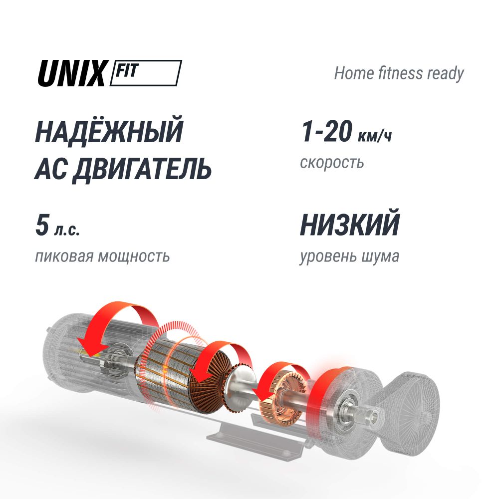 Беговая дорожка UNIX Fit MX-910 AC White