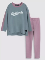 Спортивный костюм для девочки на весну с леггинсами