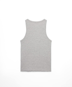 Oysho Топ на бретелях в рубчик, серый с меланжевым эффектом