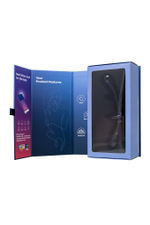 Синий двусторонний стеклянный фаллоимитатор Double Crystal - 19,5 см. (Цвет: синий)