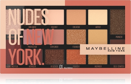 MAYBELLINE NEW YORK Nudes Of New York - палитра теней для век, 18 g