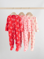 Комбинезон / Cлип для малышей Next F34-044, 3 шт., Красный, Молочный, Розовый