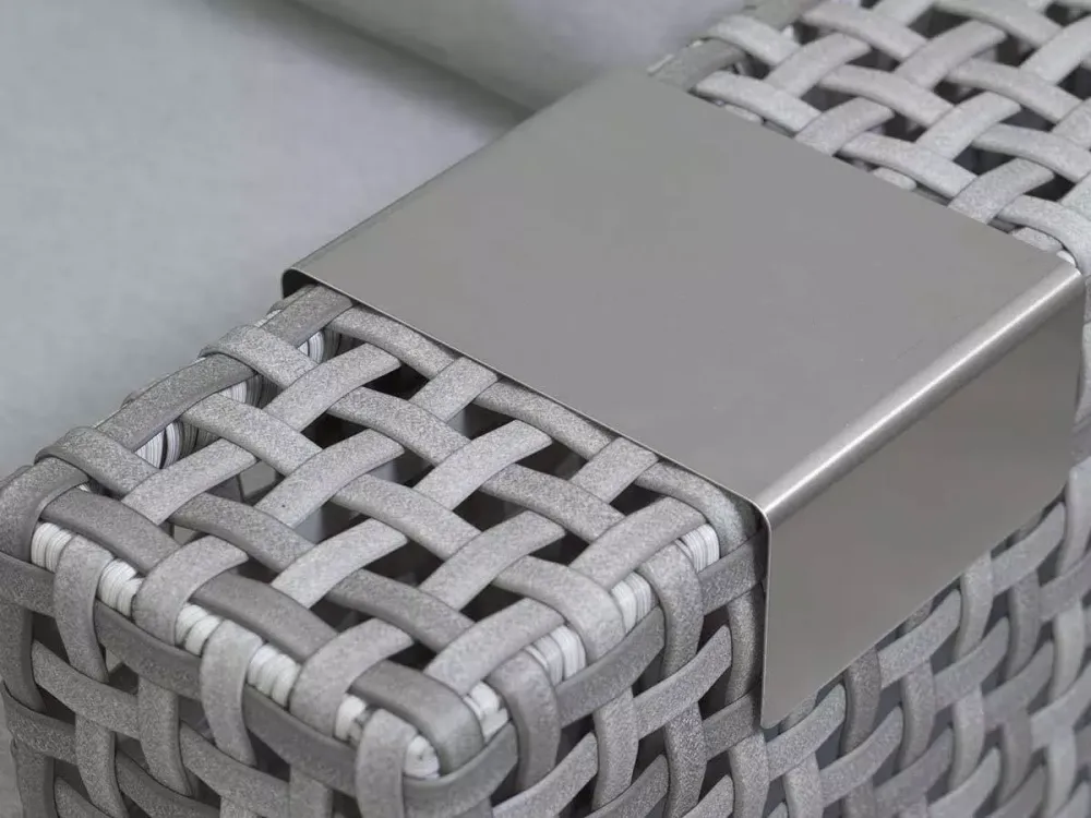 "Тито" лаунж-зона из искусственного ротанга, цвет серый