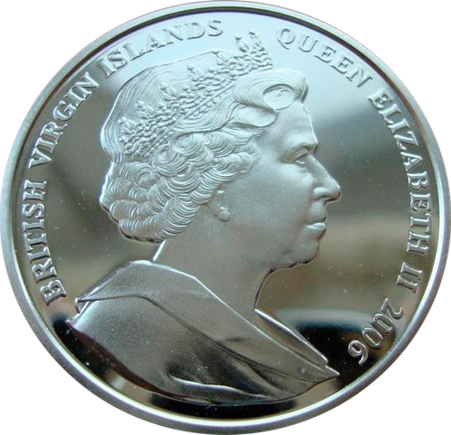 Британские Виргинские о-ва 10 долларов 2006 Король Георг VI Короли и королевы Англии Серебро