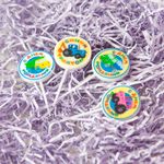 Свечи Круг, Синий трактор, 6,5 см, 5 шт.