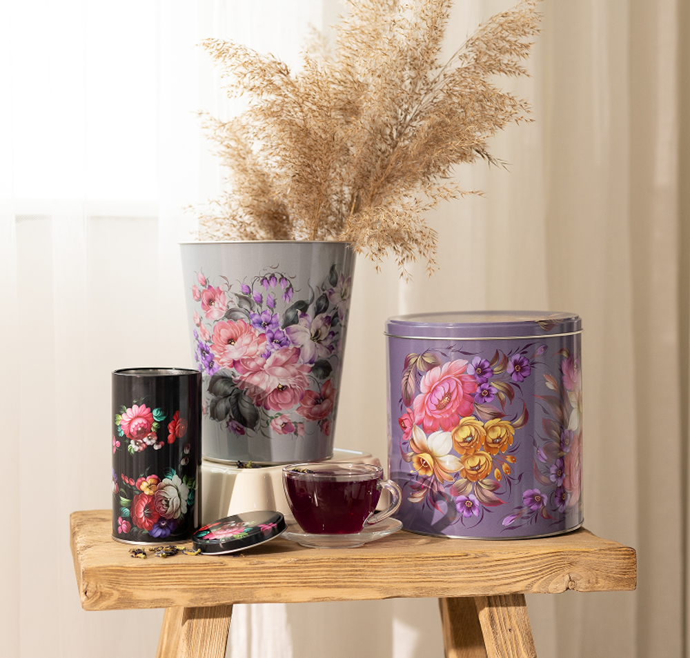 Баночка жестяная для хранения большая