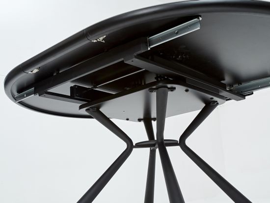 Стол VOLAND BIANCO TL-45 испанская керамика/ BLACK "белый мрамор"