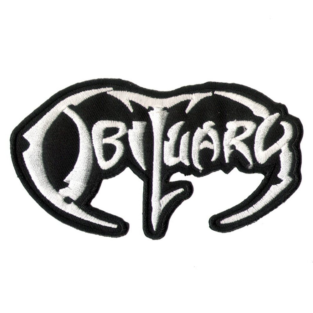 Нашивка Obituary (белая)