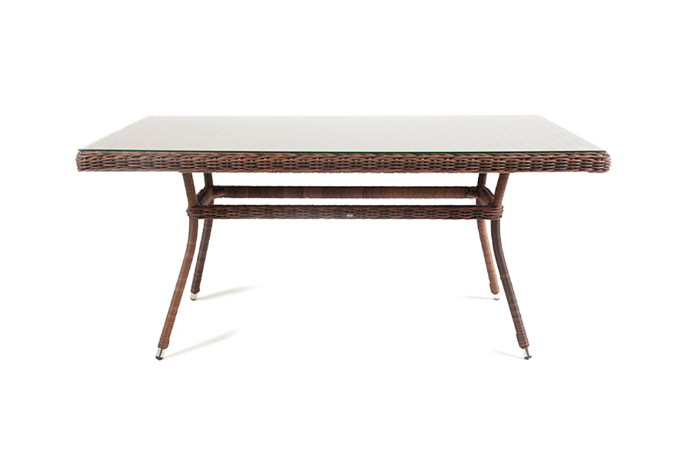 "Латте" плетеный стол из искусственного ротанга 140х80см, цвет коричневый