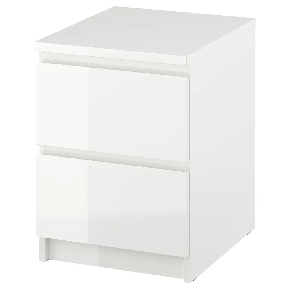 Комод - IKEA MALM/МАЛЬМ ИКЕА, 55х48х40 см, белый глянцевый