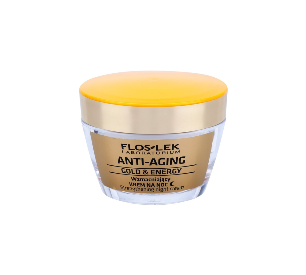 FlosLek Laboratorium Anti-Aging Gold & Energy - укрепляющий ночной крем /   50  ml  / GTIN 5905043004532