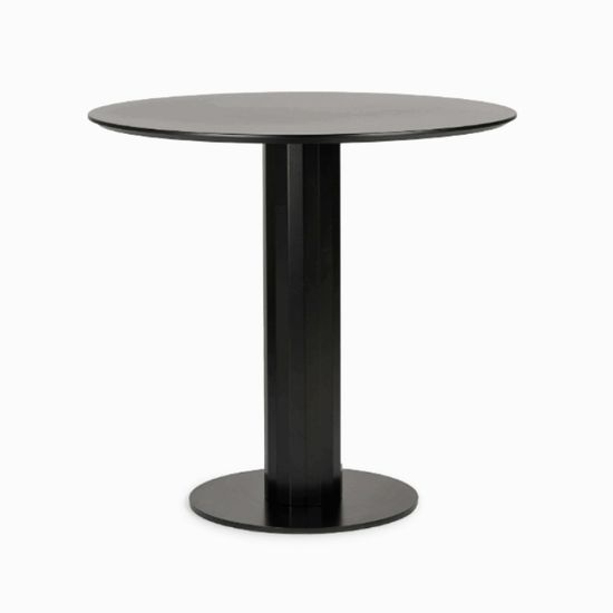 Круглый стол Bolmen черного цвета, 80 см, металлическая ножка и столешница МДФ