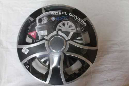 Колпак колеса R15 Бис Ринг Микс черный (в мешке 5 упак) (JESTIC)