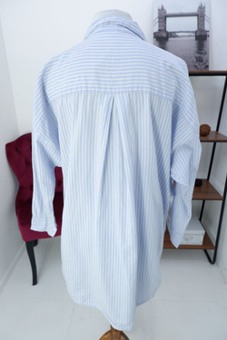 Блузка Zara хлопковая в полоску 48-50 размер