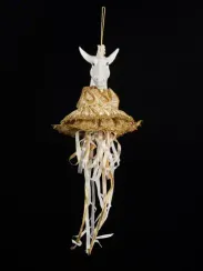 Винтажное украшение Царская лошадь в пачке 19*45 см., белый, Christmas DeLuxe (13659)