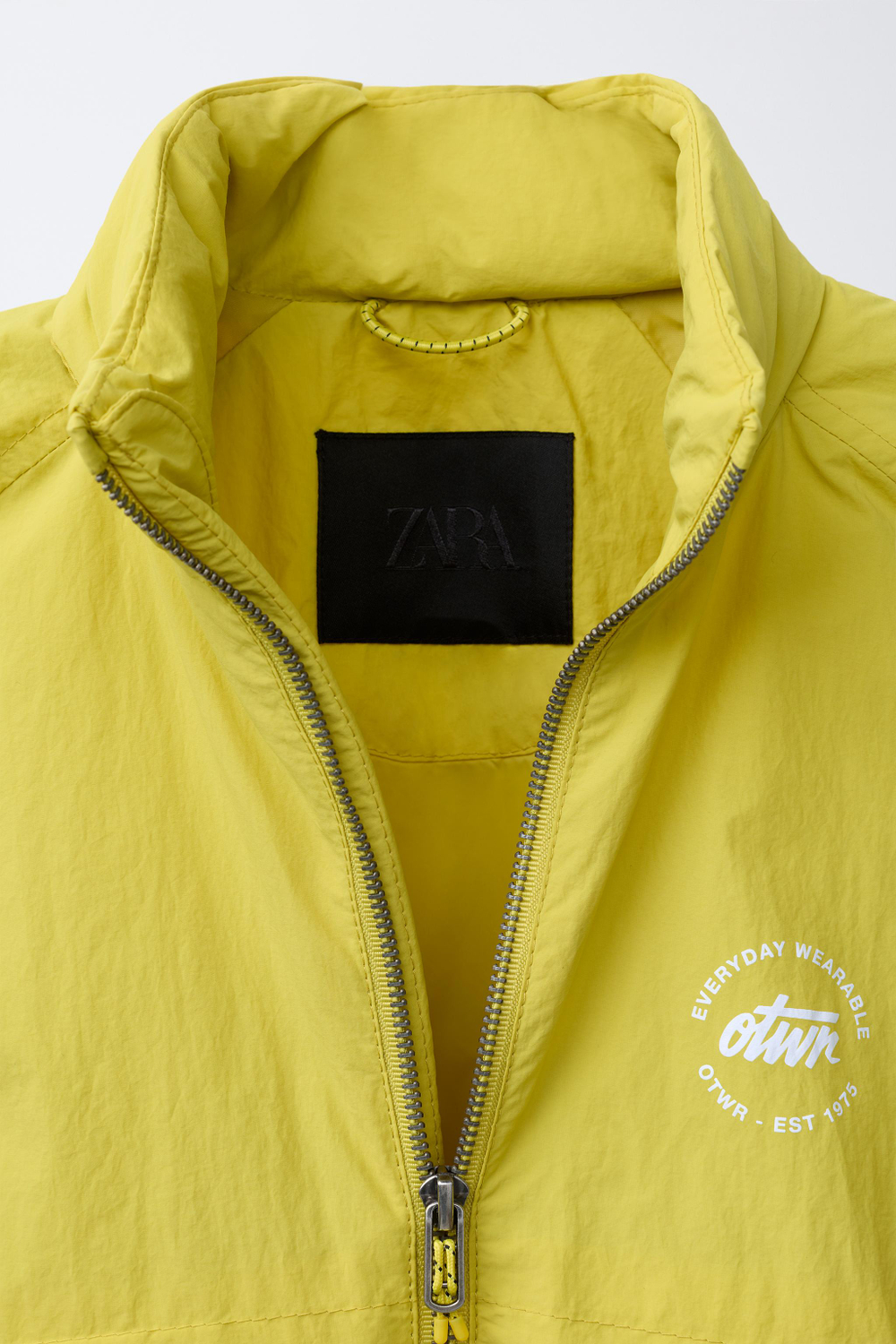 ZARA ЛЕГКАЯ КУРТКА WATER REPELLENT, ЛАЙМОВЫЙ