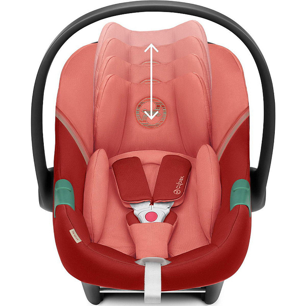 Коляска 3 в 1 Cybex Priam IV Chrome Brown complete и автокресло Aton S2 i-Size Hibiscus Red Leaf Green