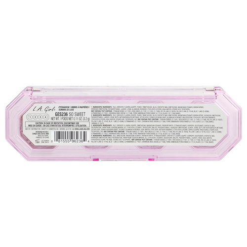 L.A. Girl, 4 Play, палитра теней для век, GES236 So Sweet, 3,2 г (0,11 унции)