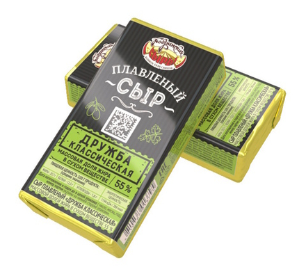 Сыр плавленый "Дружба традиционная" 80г. Кобрин