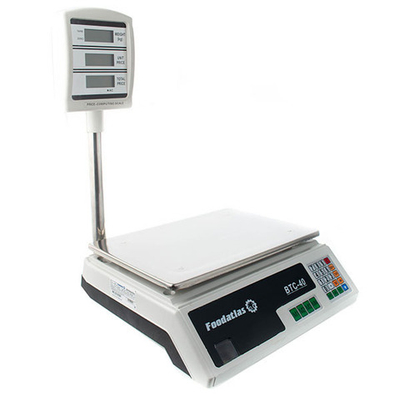 Весы торговые со стойкой Foodatlas 40кг/2гр ВТС-40
