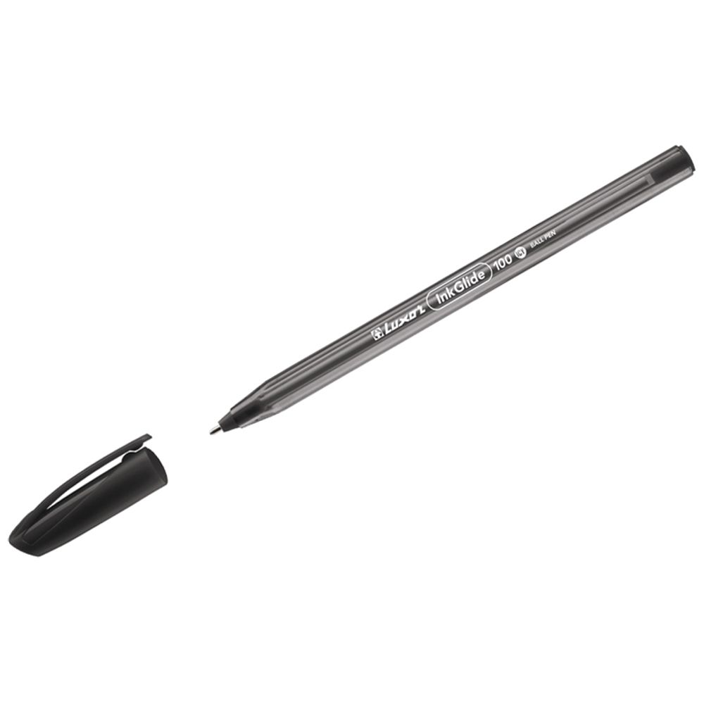Ручка шариковая Luxor "InkGlide 100 Icy" черная, 0,7мм, трехгран, 1шт