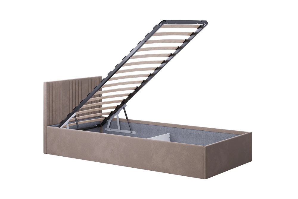 Кровать Поло с подъёмным механизмом, спальное место 90х200, лдсп, ткань микровелюр