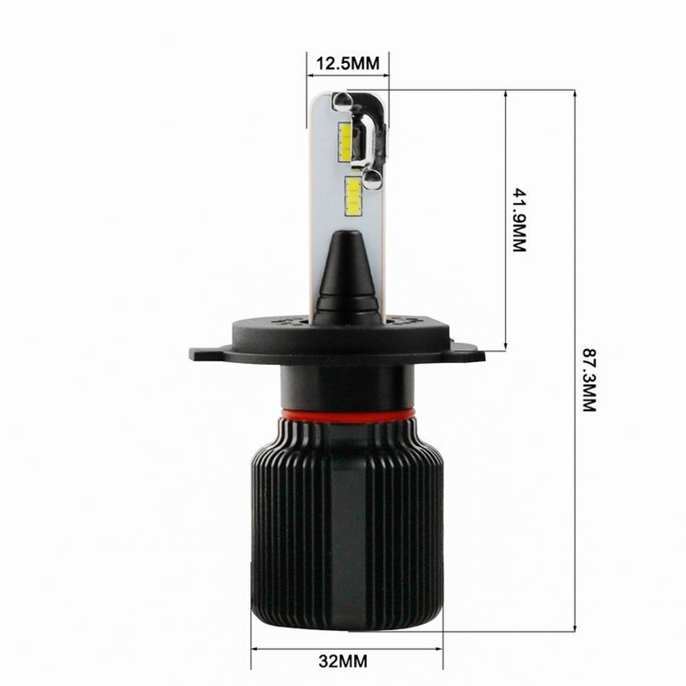 Cветодиодные лампы H4 Sariti J1 Seoul Csp, 5500К, 12V, 25W, EMC (комплект, 2шт)