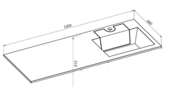 Раковина для тумбы Dolomite Фортуна 120 R