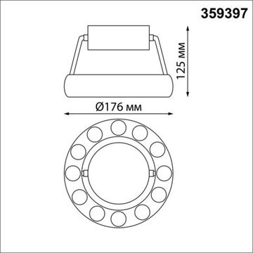 359397 OVER NT24 278 белый Светильник накладной светодиодный IP20 LED 12W вниз/5W вверх 220V 1360Лм 3000K TURN