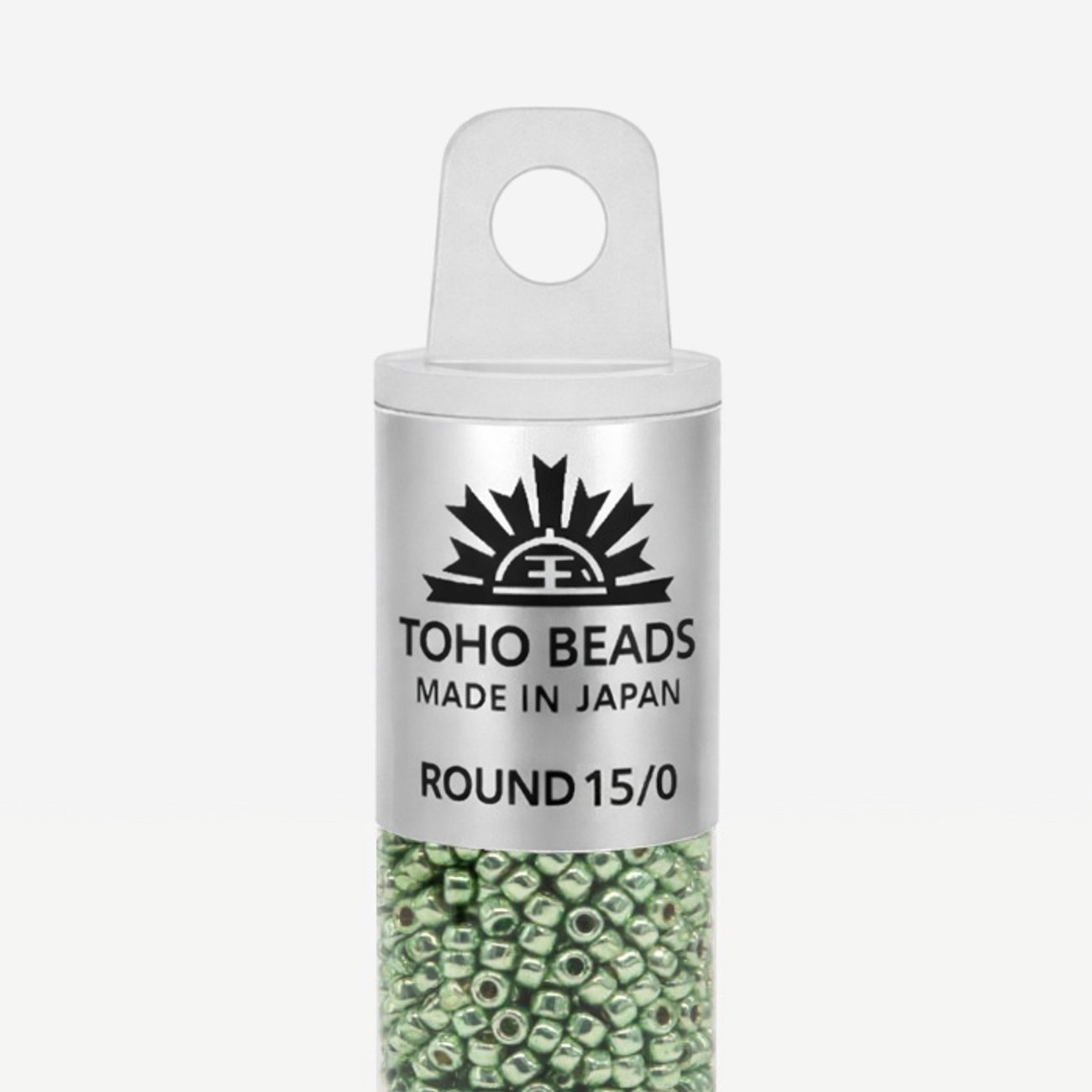 Японский бисер TOHO Round 15/0 (№PF560), непрозрачный глянцевый с металлическим блеском
