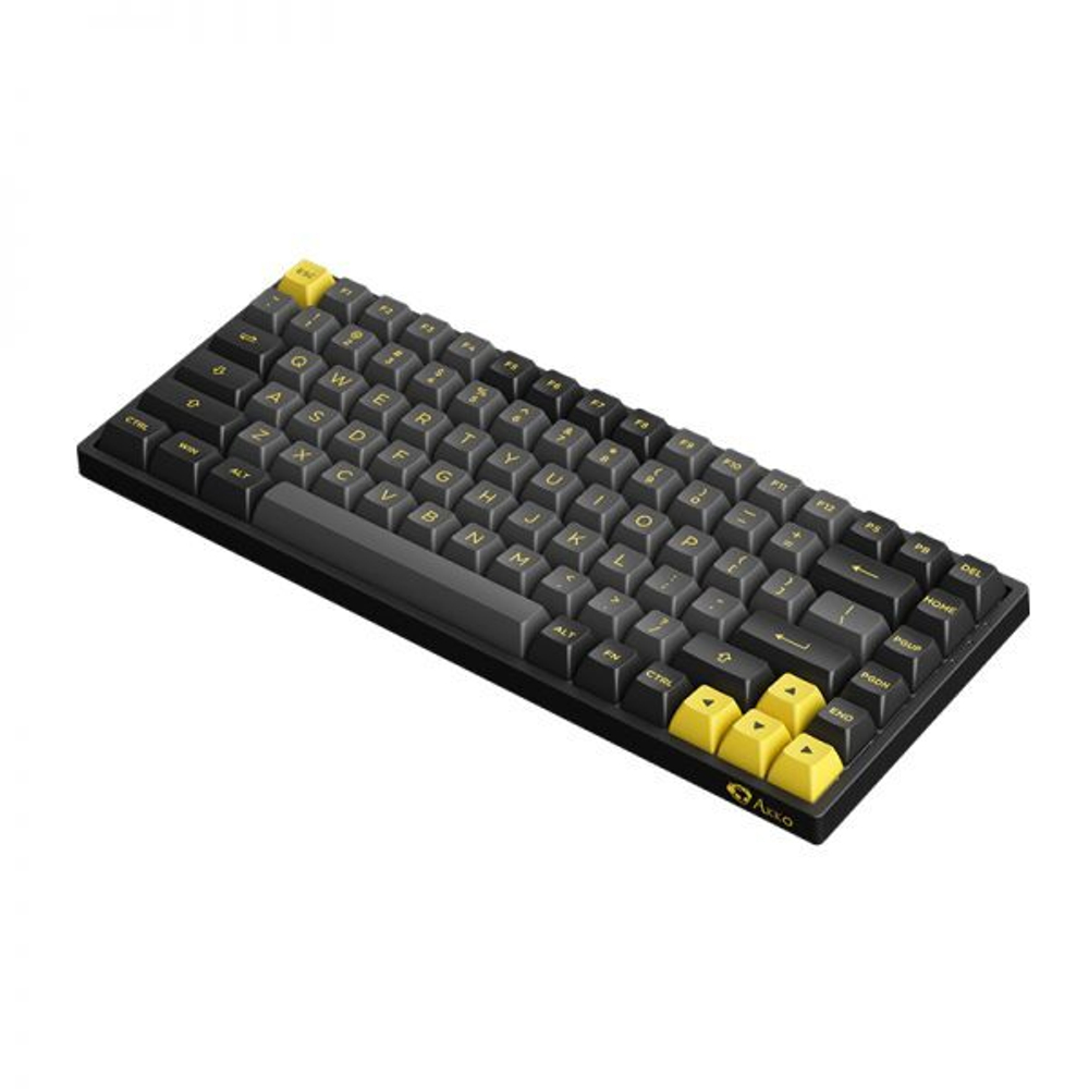 AKKO 3084B Plus Black&Gold 3 Modes RGB Hot Swap  V3 Cream Yellow Switch,ASA profile keycap