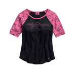 Женская футболка Harley-Davidson® черно-розовый