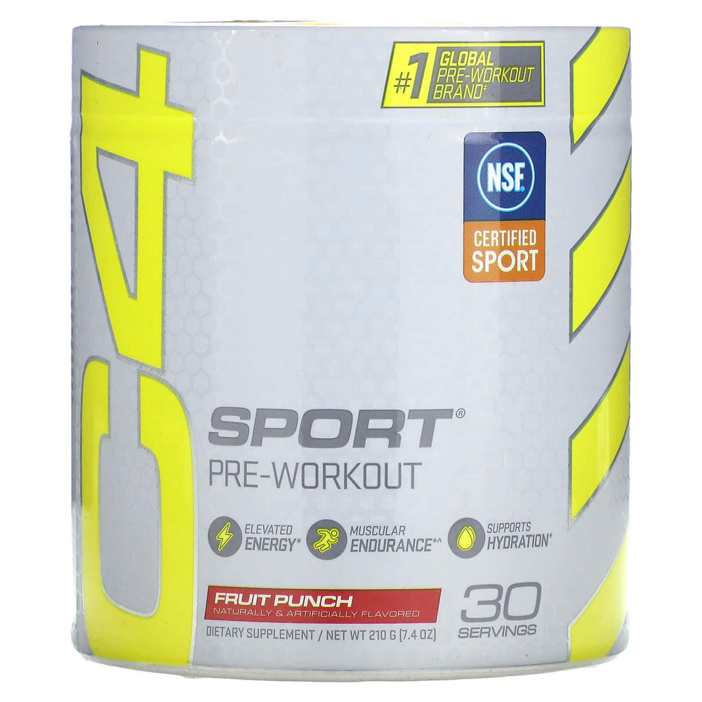 C4 / Cellucor, C4 Sport, перед тренировкой, фруктовый пунш, 210 г (7.4 унций)