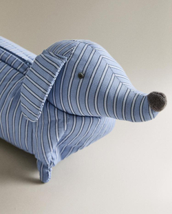 ZARA HOME ДЕТСКАЯ ХЛОПКОВАЯ КОСМЕТИЧКА "СОБАКА", СИНИЙ