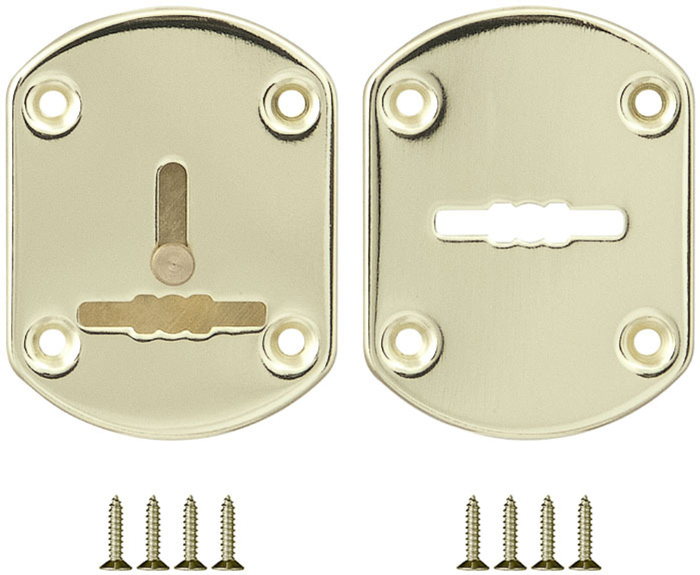 Декоративная накладка ESC021-GP-2 (ЗОЛОТО)  на сув. замок со шторкой (2 шт)