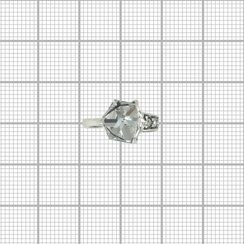 "Куб" кольцо в серебряном покрытии из коллекции "Леди" от Jenavi