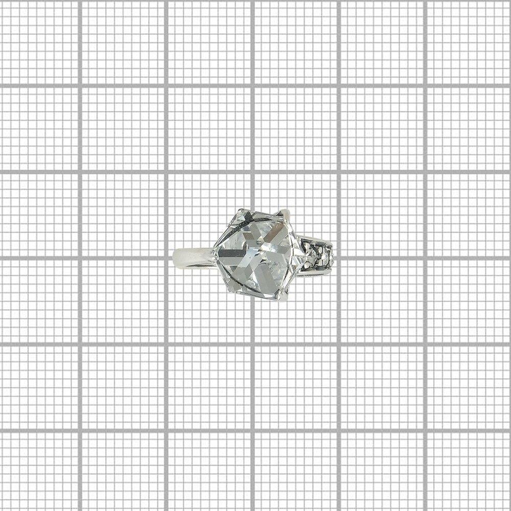 "Куб" кольцо в серебряном покрытии из коллекции "Леди" от Jenavi