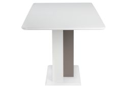Стол на тумбе Санса 140(180)х80х76 грей / белая шагрень / грей