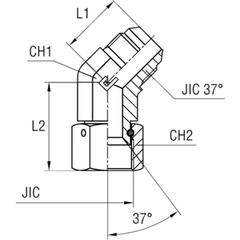 Соединение PN45 JIC 1/2
