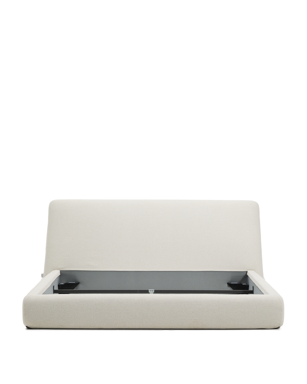 Кровать Martina со съемным чехлом из шенилла цвета экрю 180 x 200