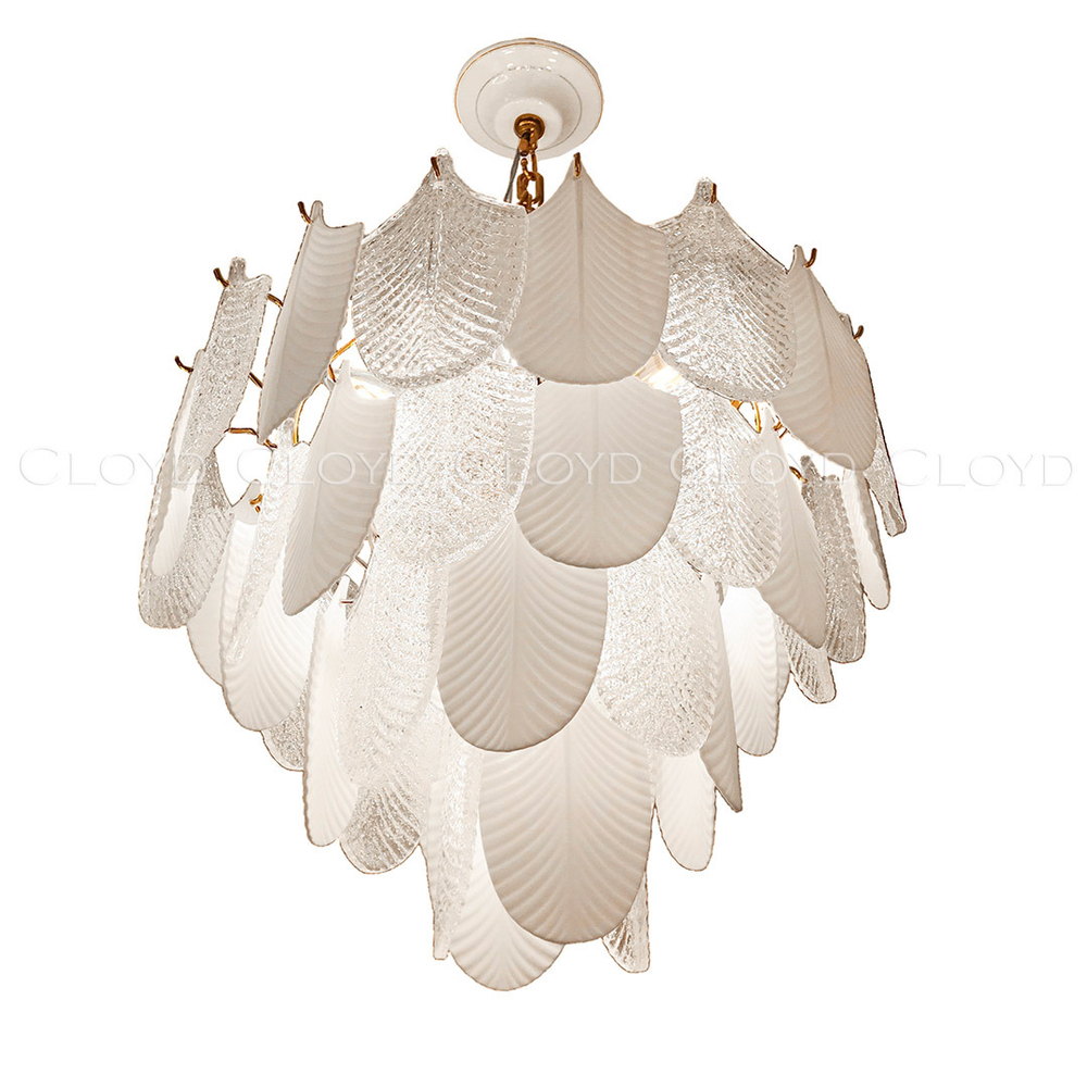 Люстра Cloyd BONGA-B C12 / Ø53 см - бел.керамика - золото (арт.10440)