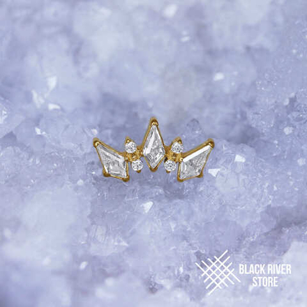 5K Rhombic Crystal PVD Yellow