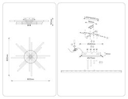 Ambrella Потолочный светодиодный светильник с пультом LineTech FL6275
