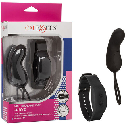 Виброяичко Calexotics с пультом в виде часов, Curve, черный