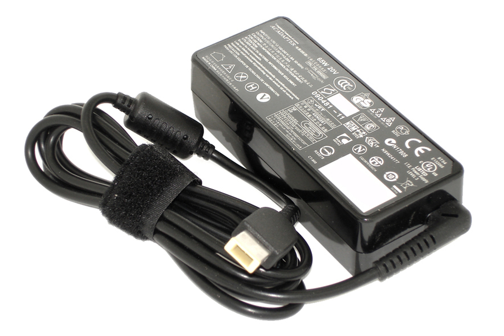 Блок питания (сетевой адаптер) для ноутбуков Lenovo 20V 3.25A 65W Rectangle (прямоугольный)