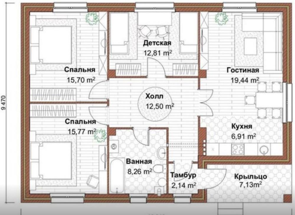 Проект Дома 100,66 кв. м К-111